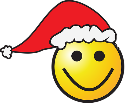 Christmas Smiley Face Santa Hat