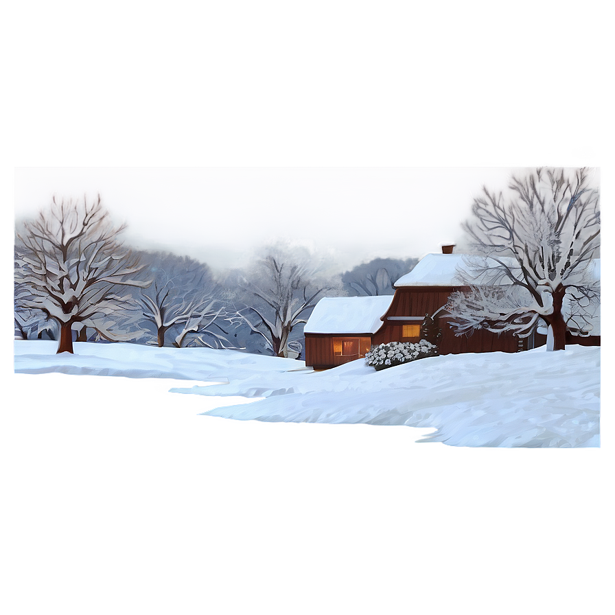 Christmas Snow Scene Png Bdv