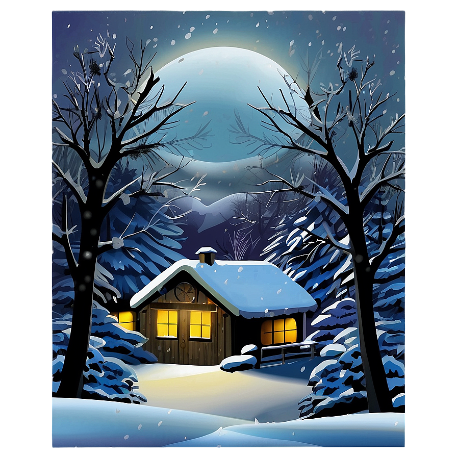 Christmas Snow Scene Png Liu