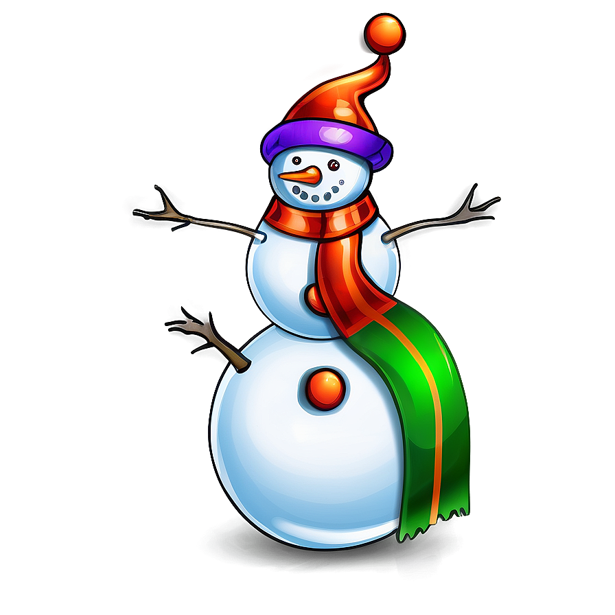 Christmas Snowman Illustration Png Csw