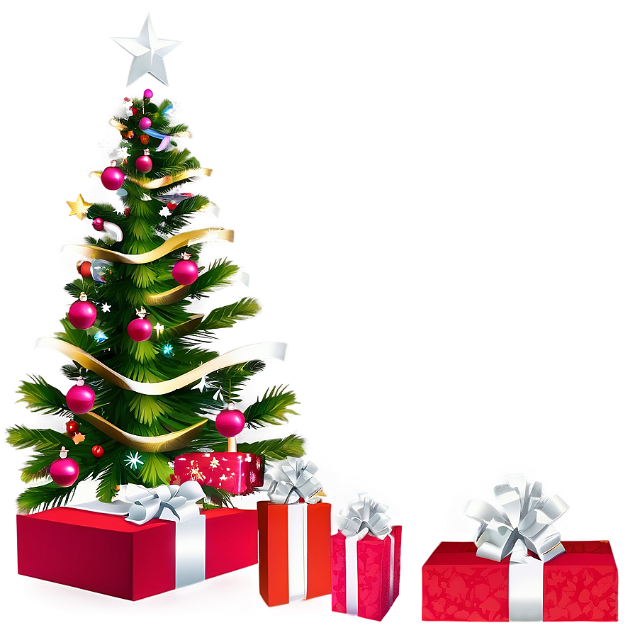 Christmas Tree And Gifts Transparent Png Lmt