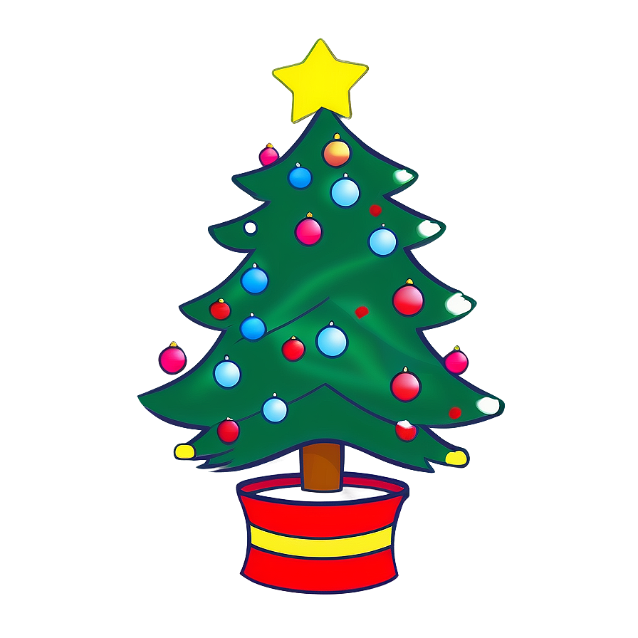 Christmas Tree Line Art Png Uwh