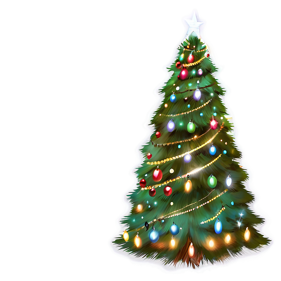 Christmas Tree Transparent Art Png 05262024