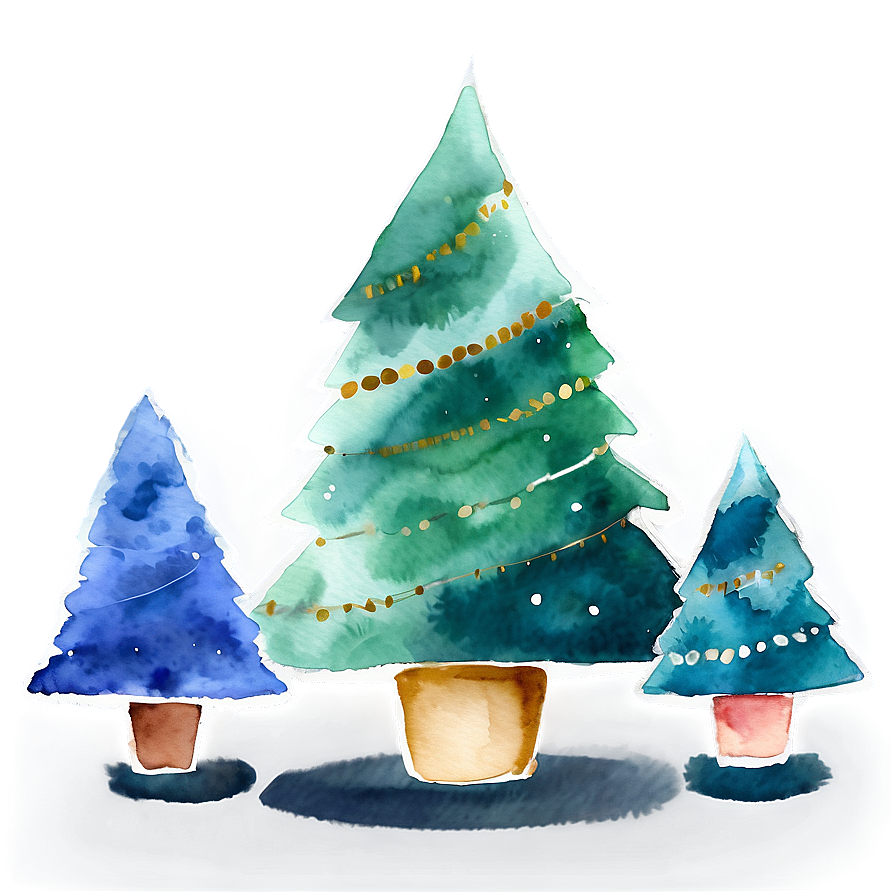 Christmas Tree Watercolor Transparent Png Pgp86