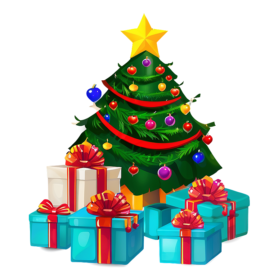 Christmas Tree With Gifts Png 78