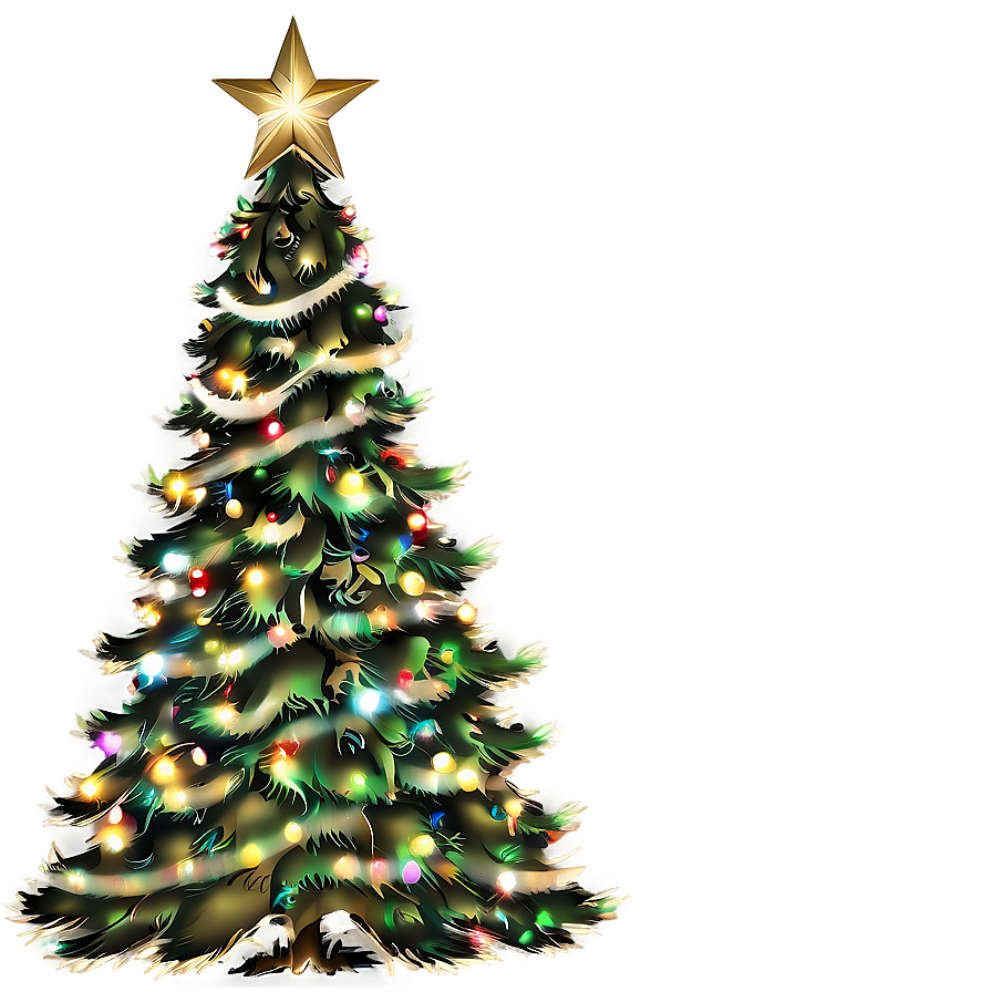 Christmas Tree With Lights Png 39