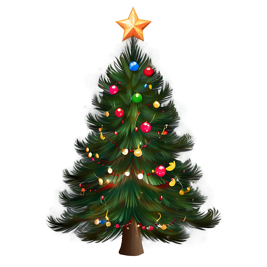 Christmas Tree With Snowflakes Transparent Png 05262024