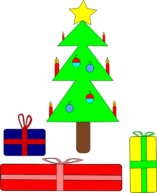 Christmas Treeand Gifts Clip Art