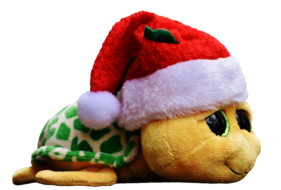 Christmas Turtle Plush Santa Hat