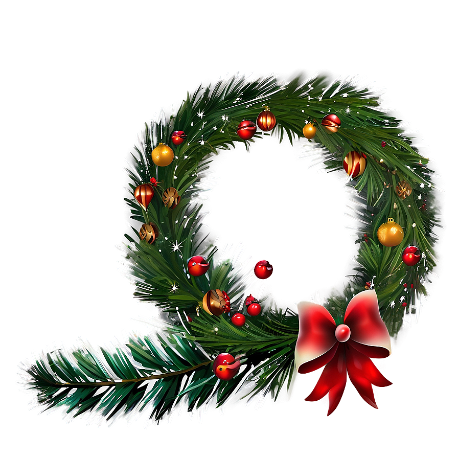 Christmas Wreath Frame Png 33