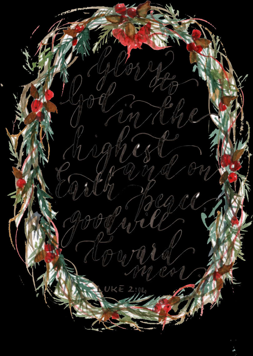 Christmas Wreath Luke214 Scripture