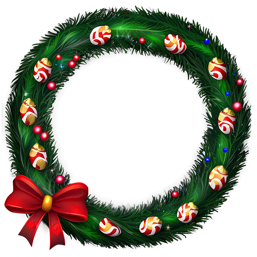 Christmas Wreath Ornaments Png 05252024