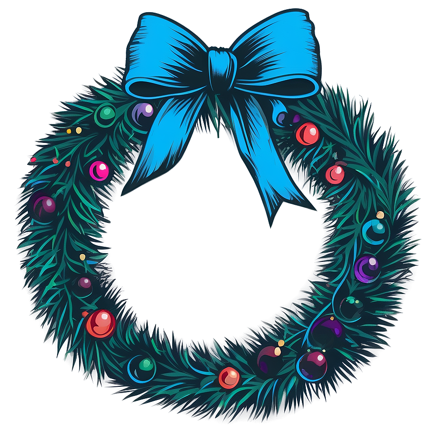 Christmas Wreath Silhouette Png 06272024