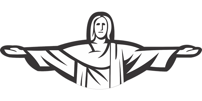 Christthe Redeemer Graphic Illustration