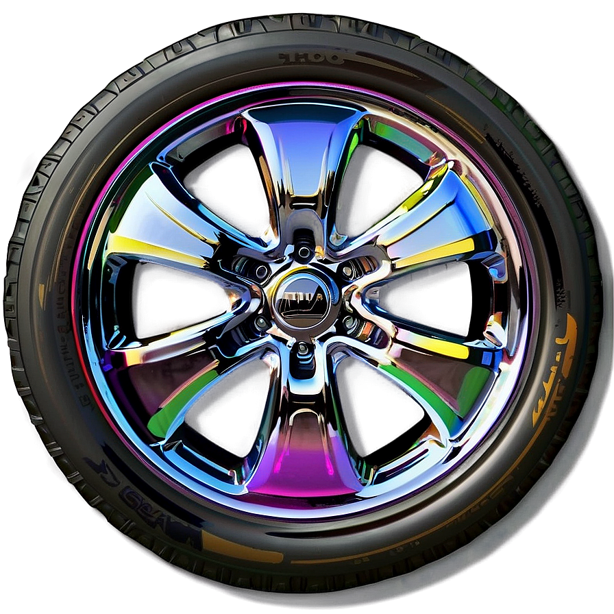 Chrome Car Wheel Png 06122024