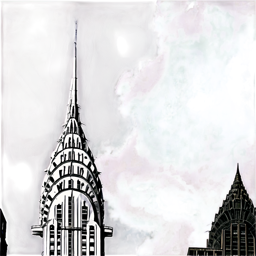 Chrysler Building Cloudy Sky Png Vcf