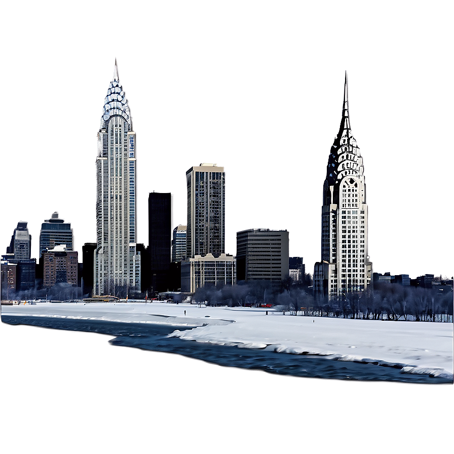 Chrysler Building Winter Scene Png Yon