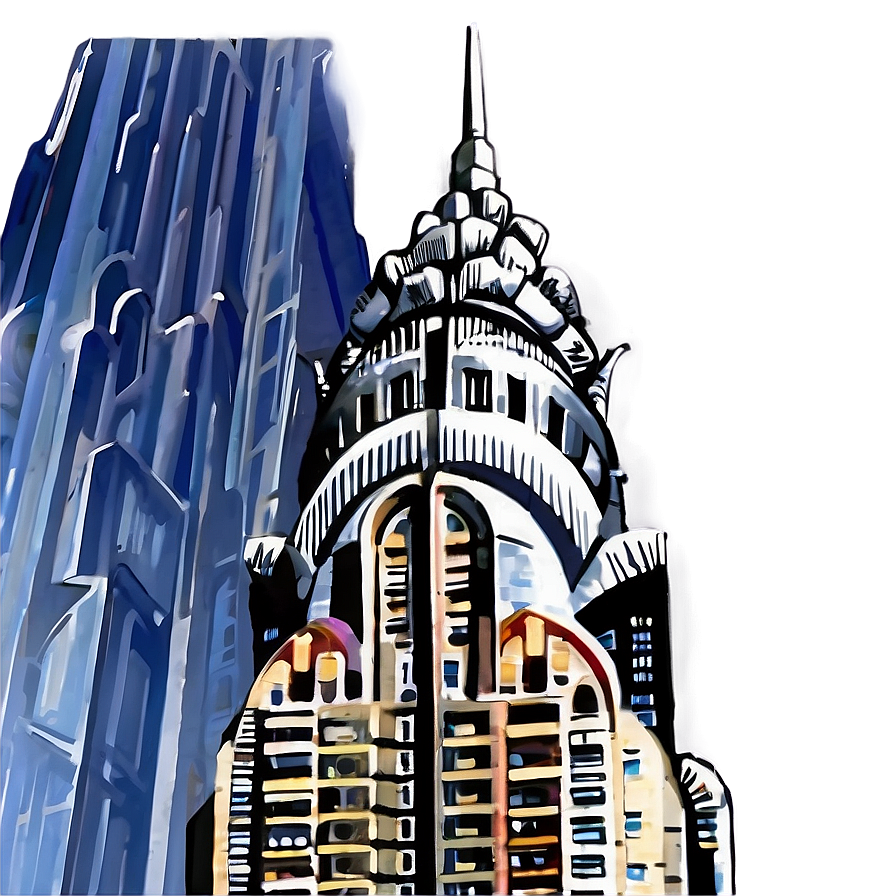 Chrysler Building With Blue Sky Png Vbn86