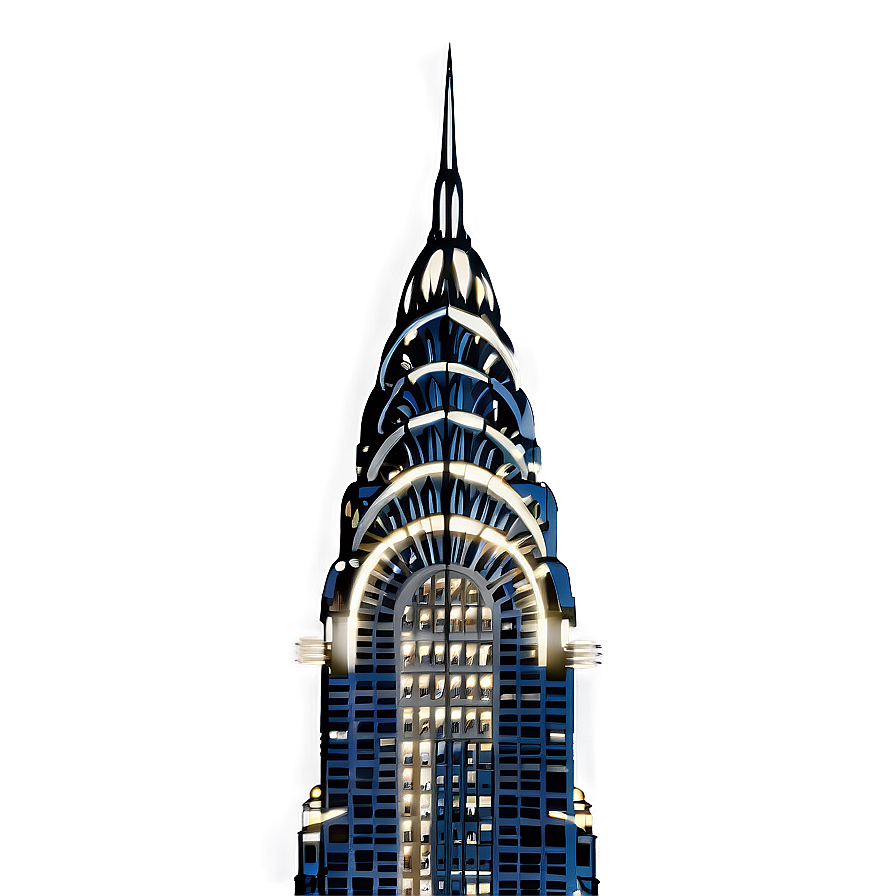 Chrysler Building With Moon Png 06252024