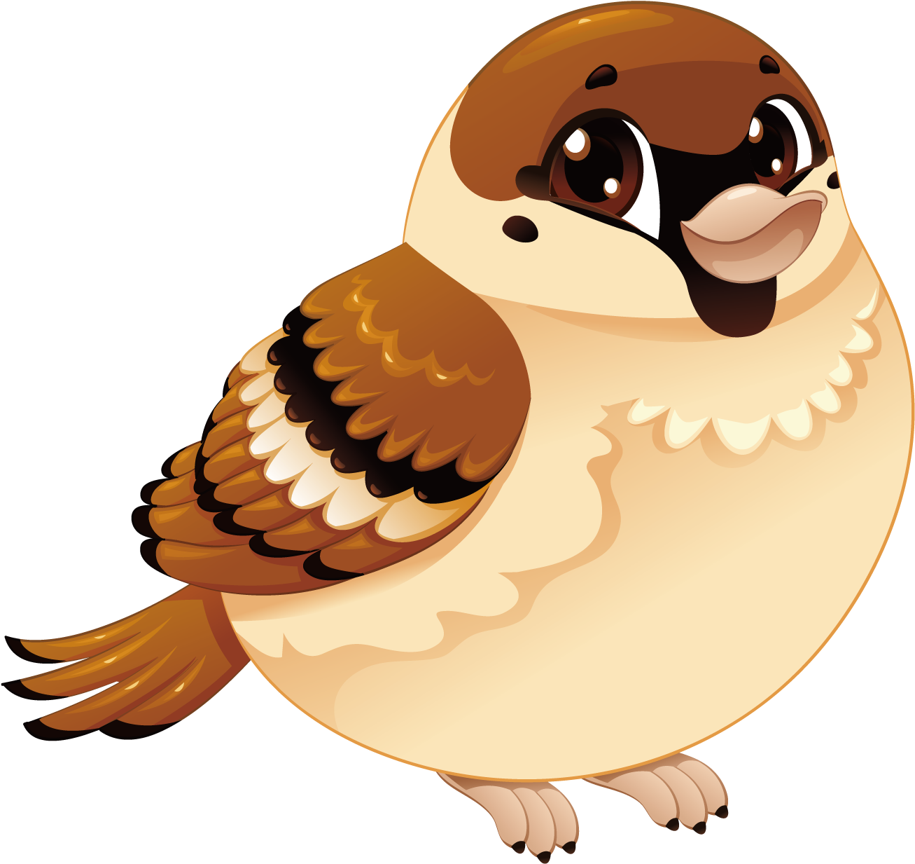 Chubby Cartoon Sparrow