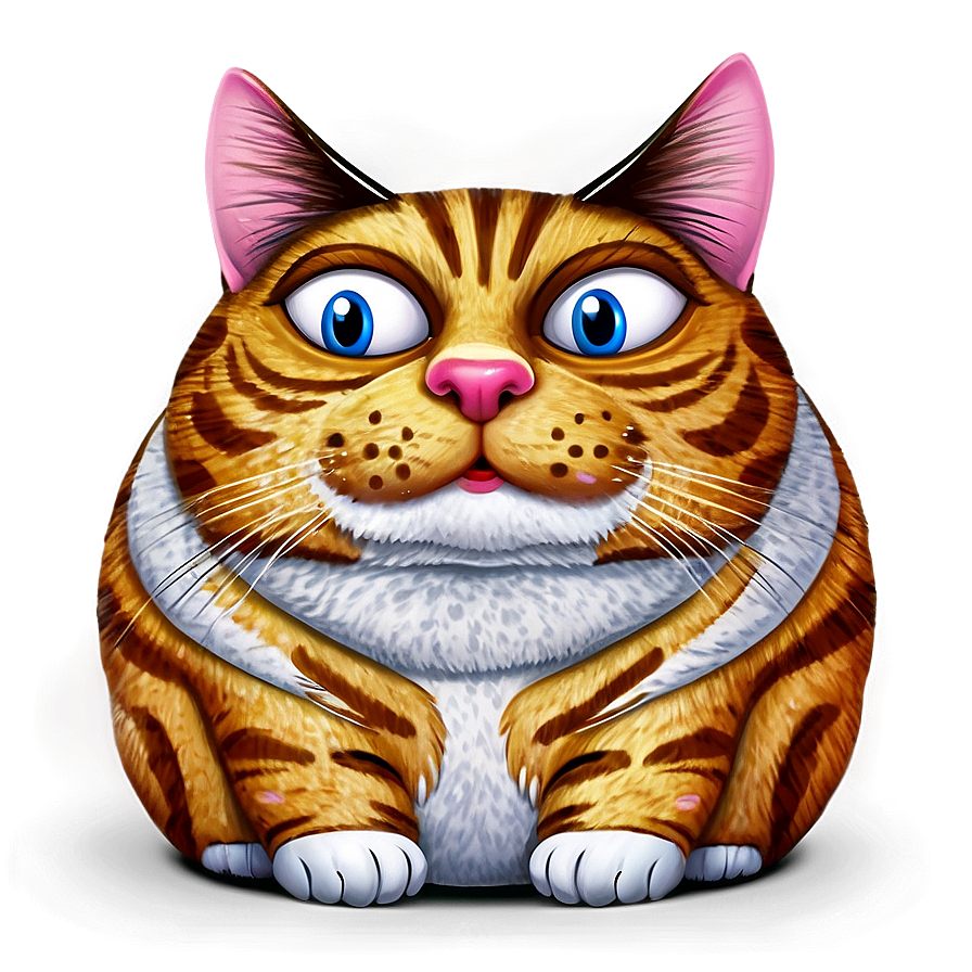 Chubby Cat Cartoon Png C