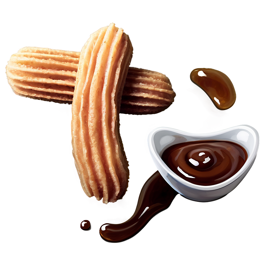 Churros With Caramel Dip Png 27