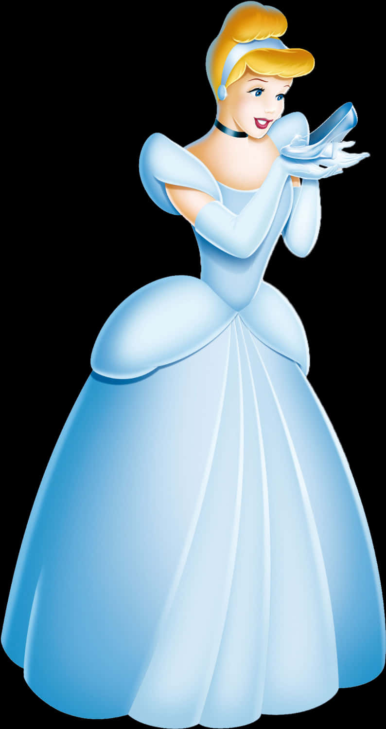 Cinderella Holding Glass Slipper