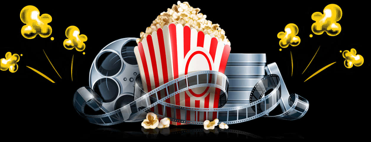 Cinema Popcornand Film Reel