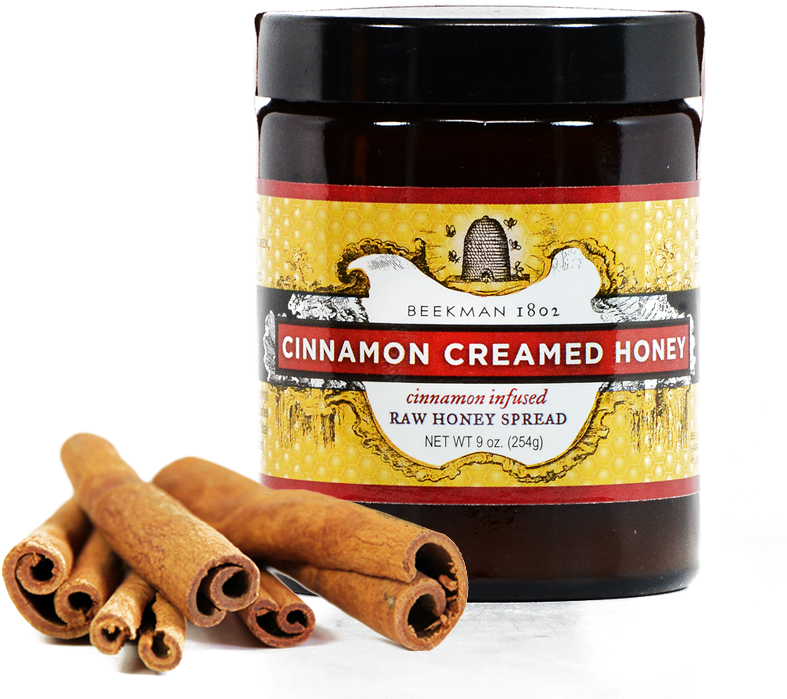 Cinnamon Creamed Honey Jarwith Cinnamon Sticks