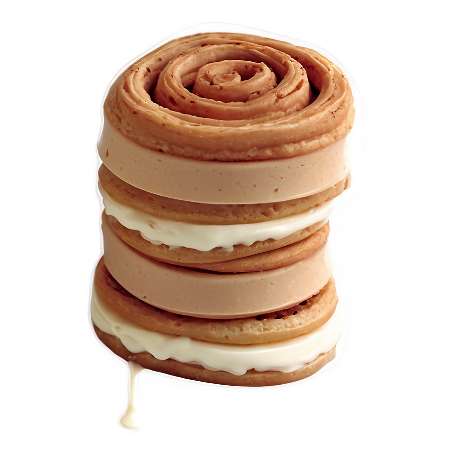 Cinnamon Roll Ice Cream Sandwich Treat Png Qri26