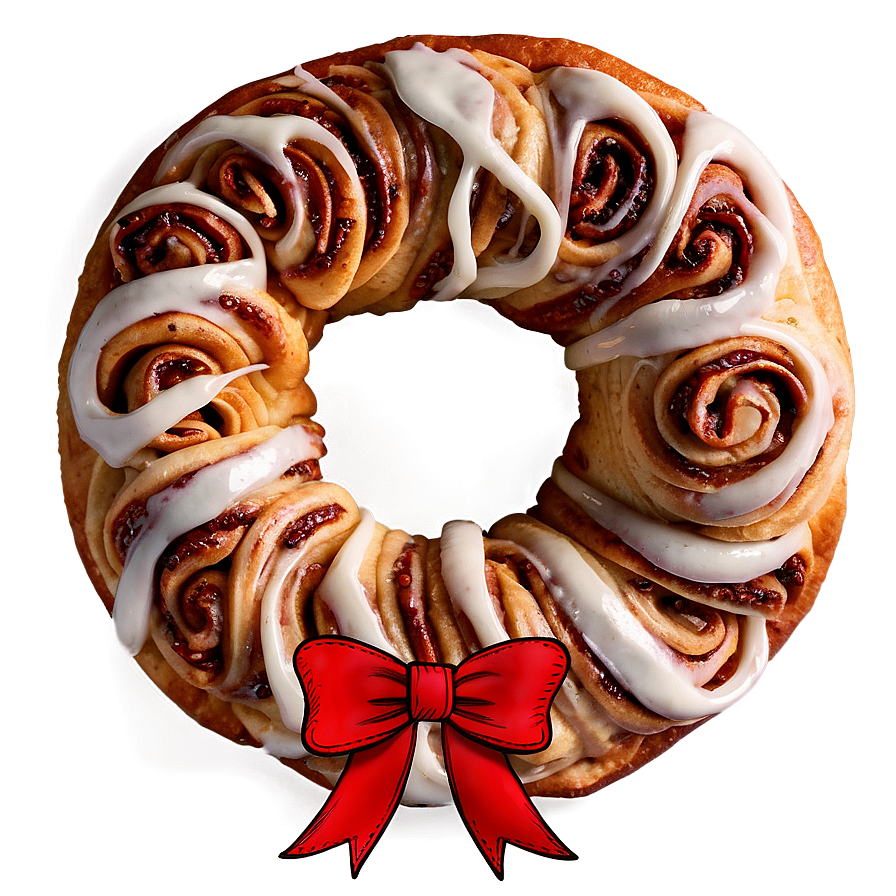 Cinnamon Roll Wreath Decoration Png Qek