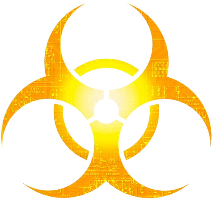 Circuit Board Biohazard Symbol