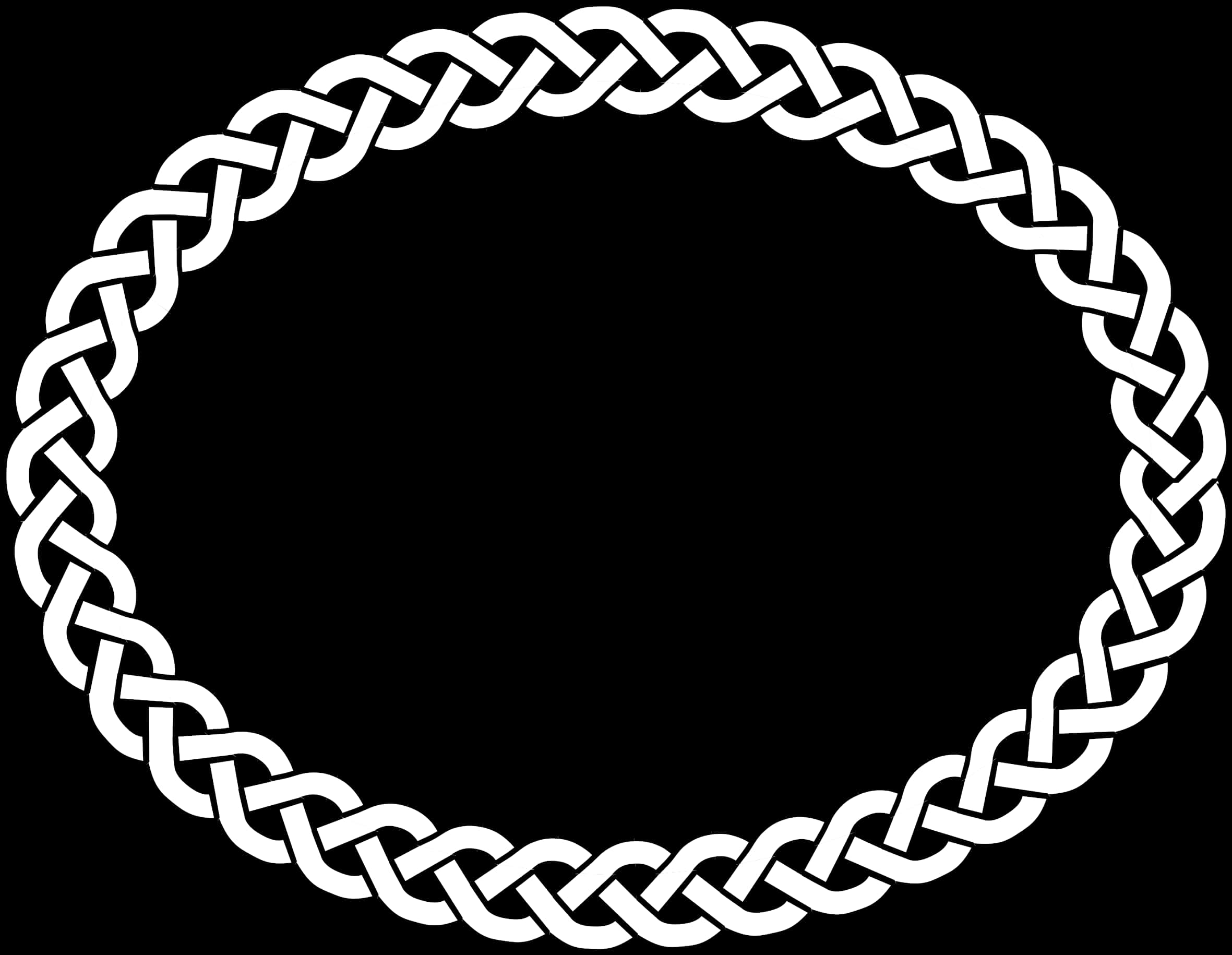 Circular Chain Link Vector Graphic
