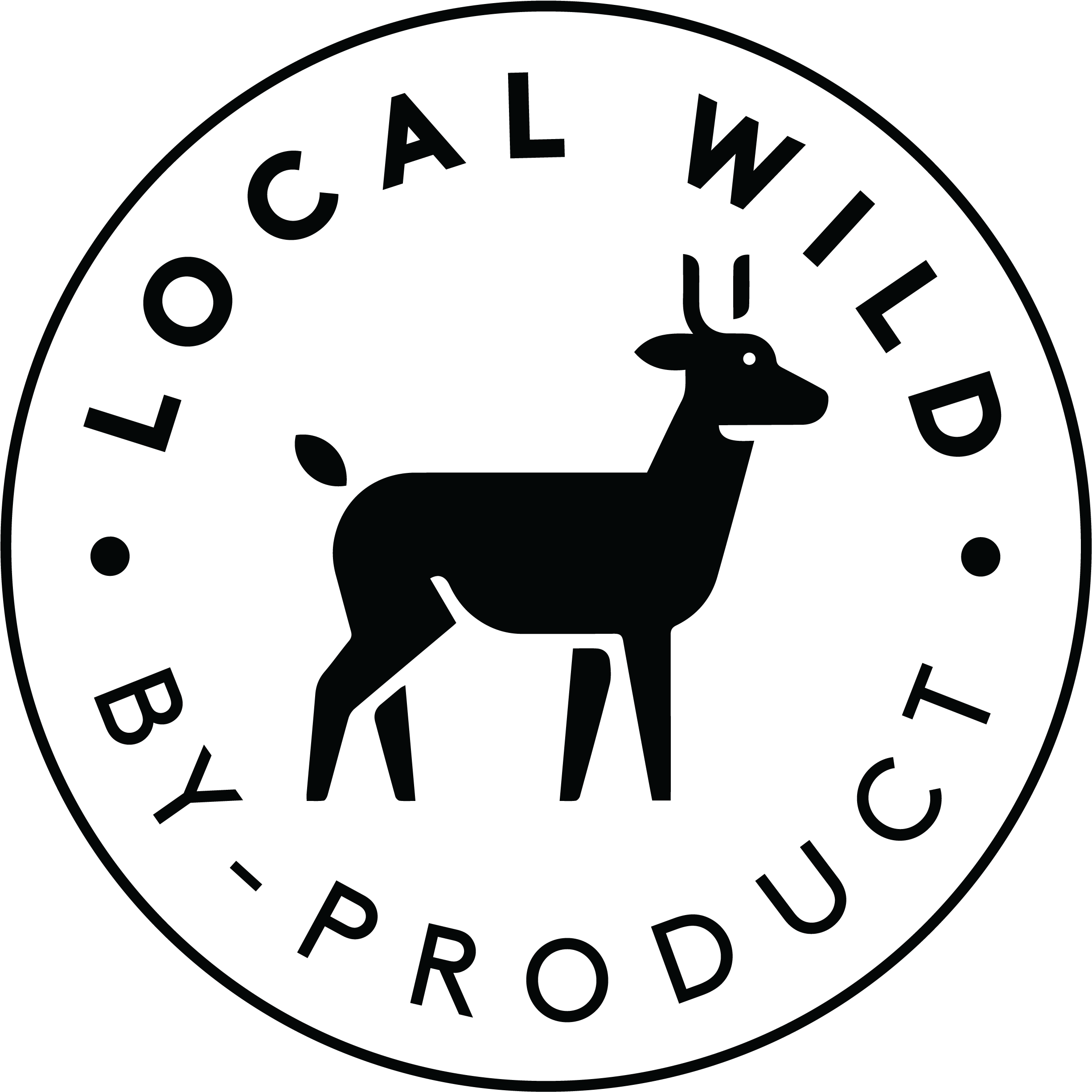 Circular Goat Logo Blackand White