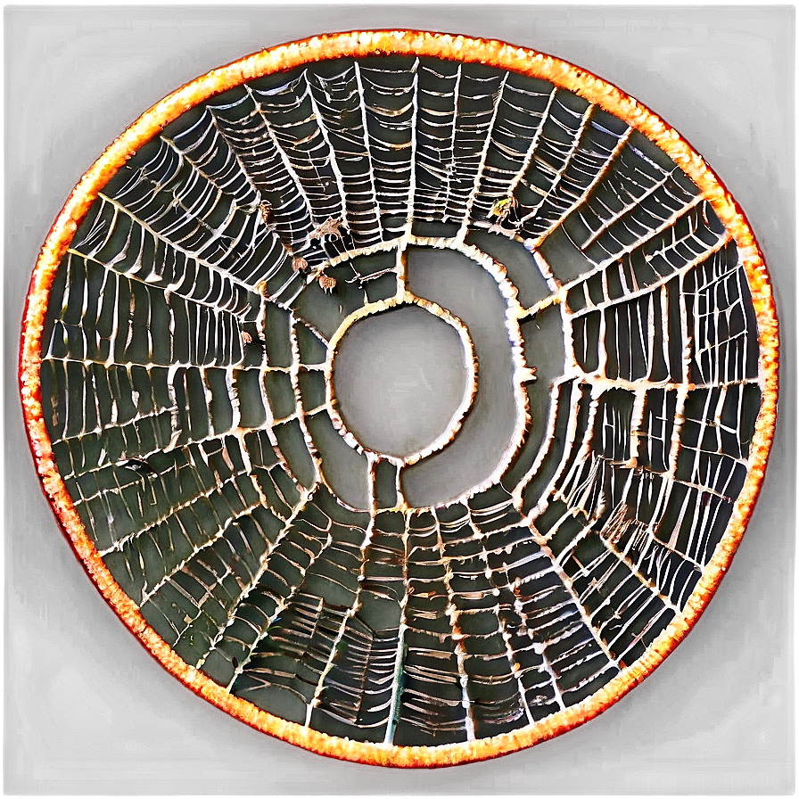 Circular Spider Web Glowing Edge