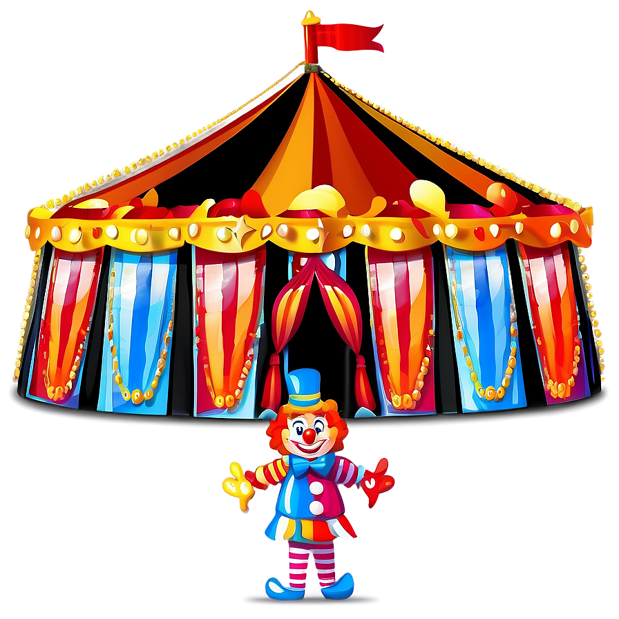 Circus Tent With Clowns Png 06132024