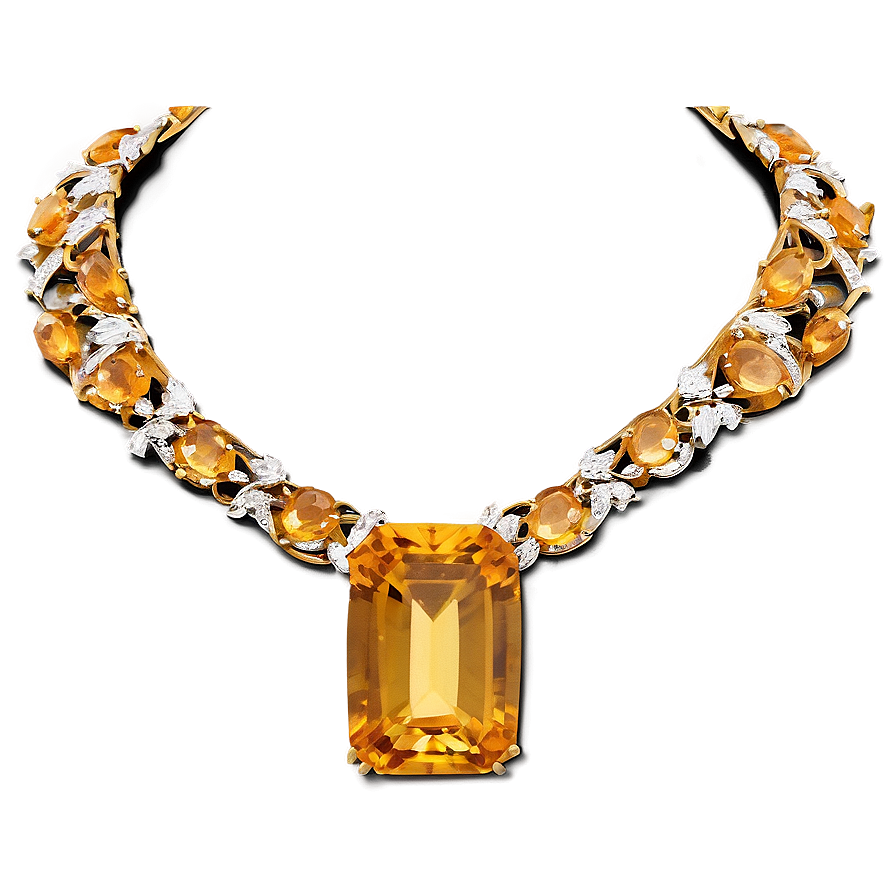 Citrine Necklace Jewel Png Ixj