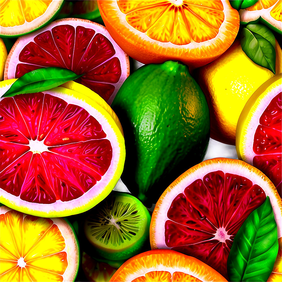 Citrus Fruit Medley Png 93