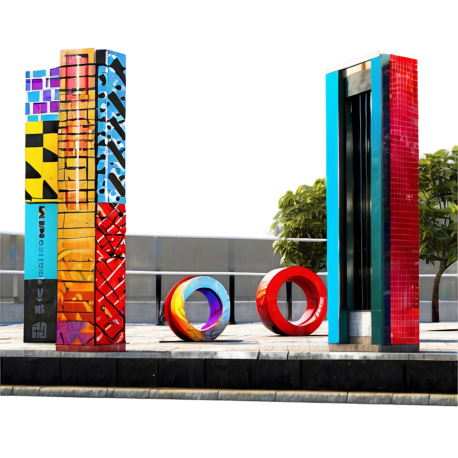 City Street With Public Art Png 42