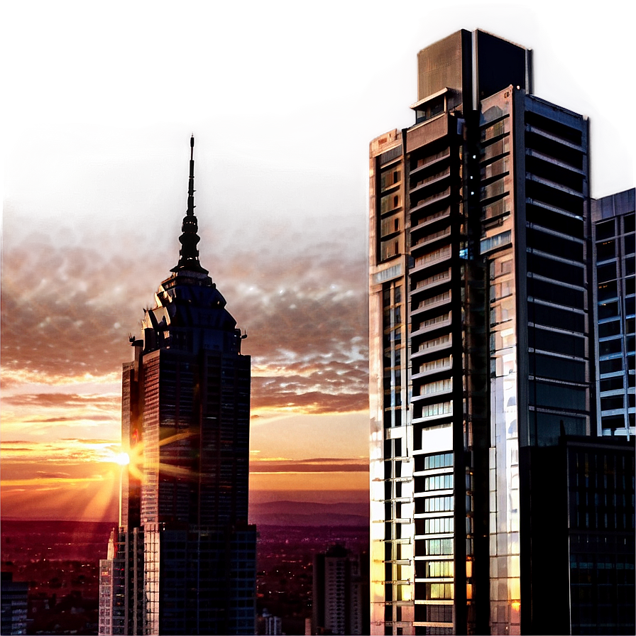 Cityscape At Sunset Png 05212024