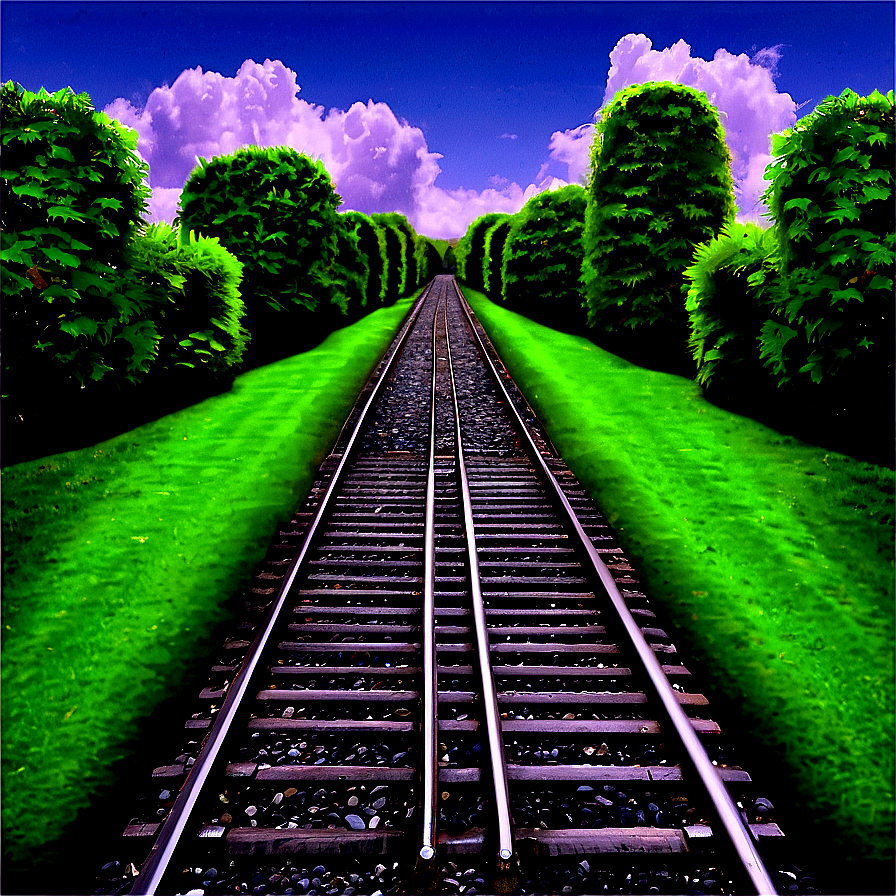 Cityscape Background Railroad Tracks Png 94