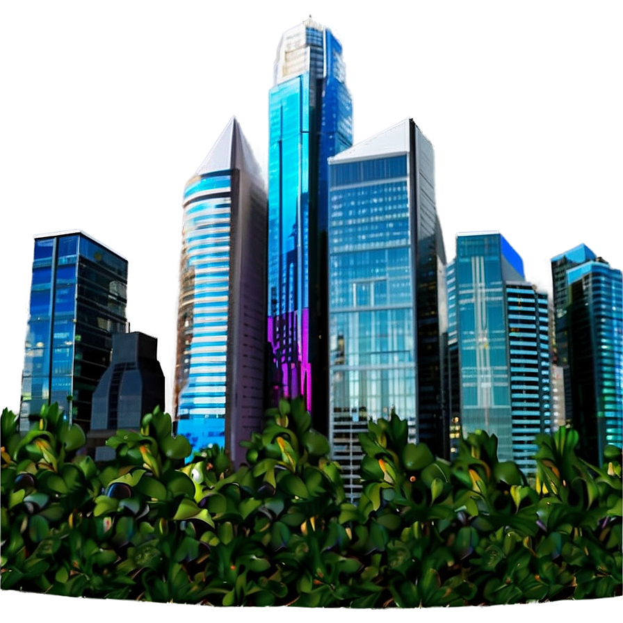 Cityscape With Skyscrapers Png Pov