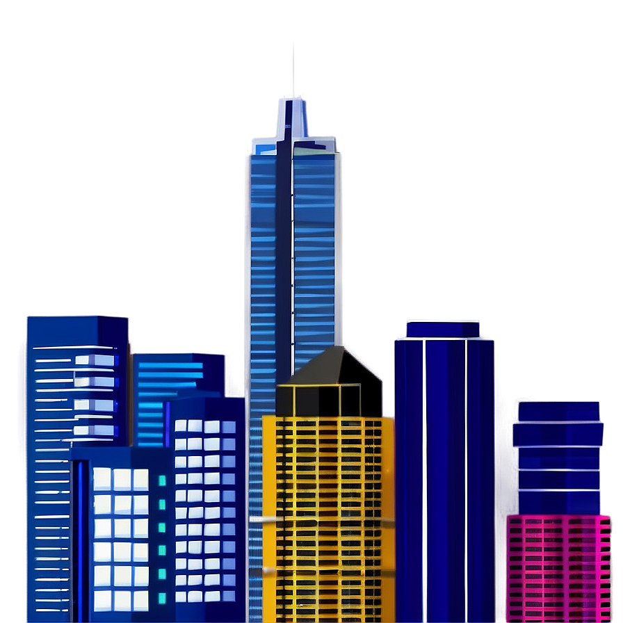 Cityscape With Skyscrapers Png Yhv