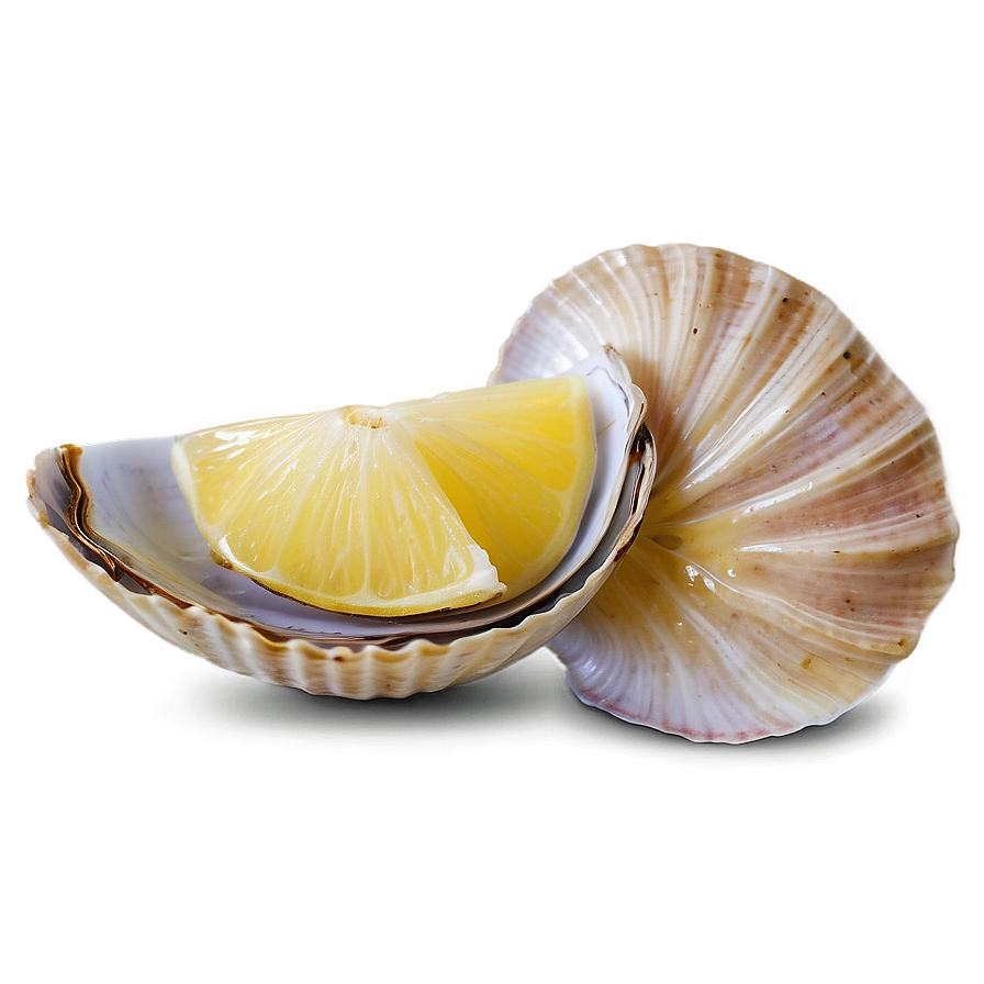 Clam With Lemon Slice Png 05242024