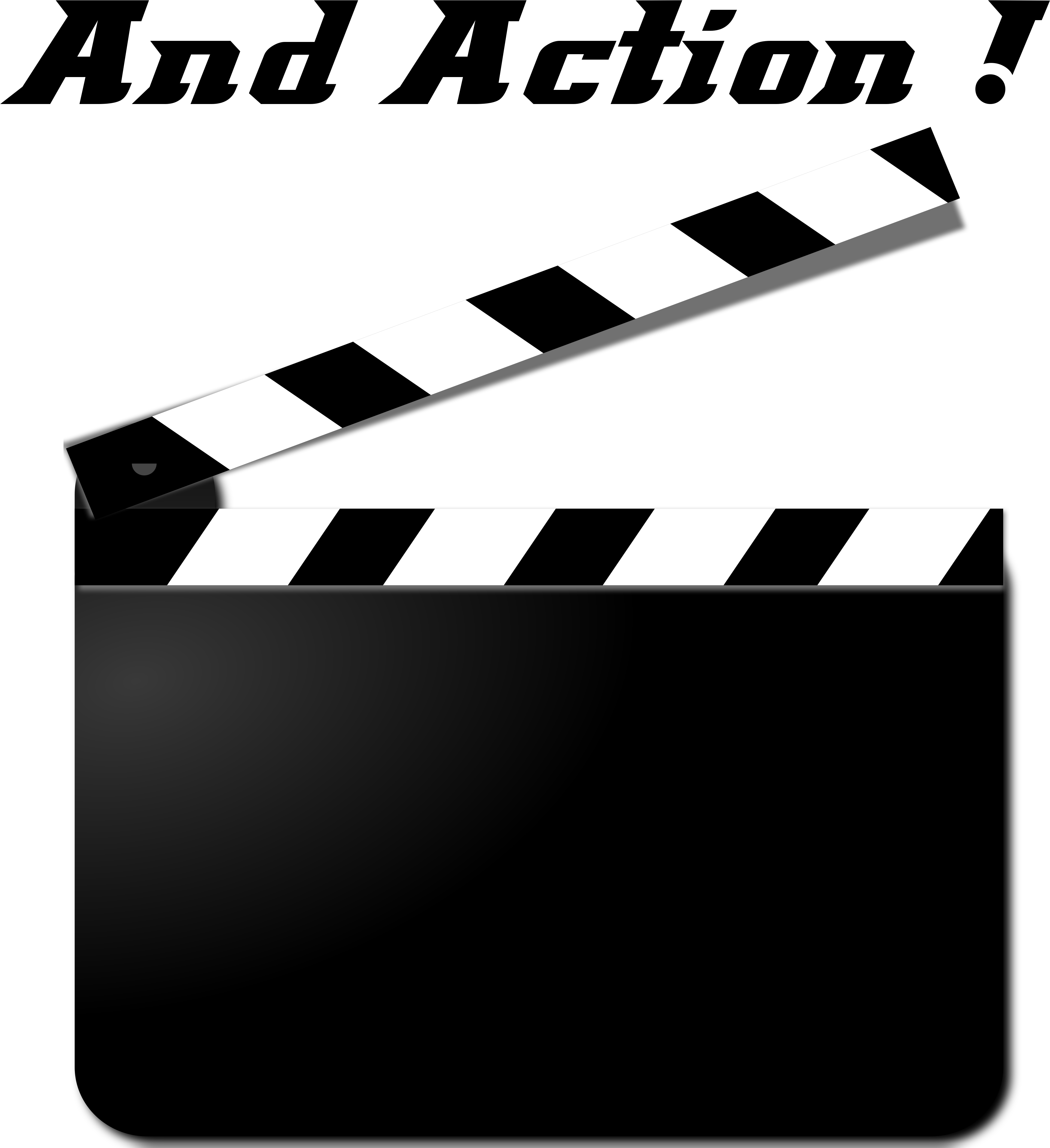 Clapperboard And Action Graphic