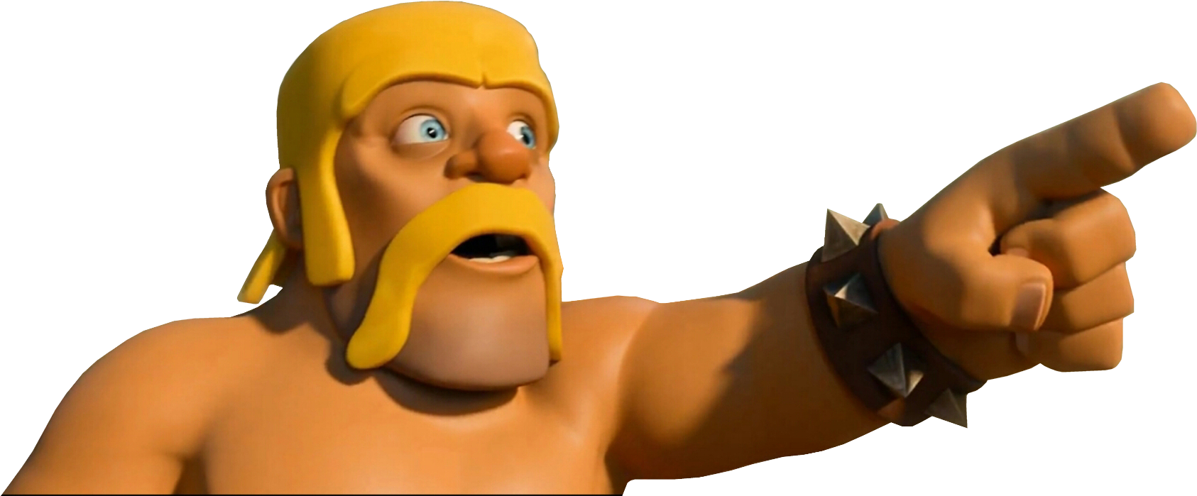 Clashof Clans Barbarian Pointing