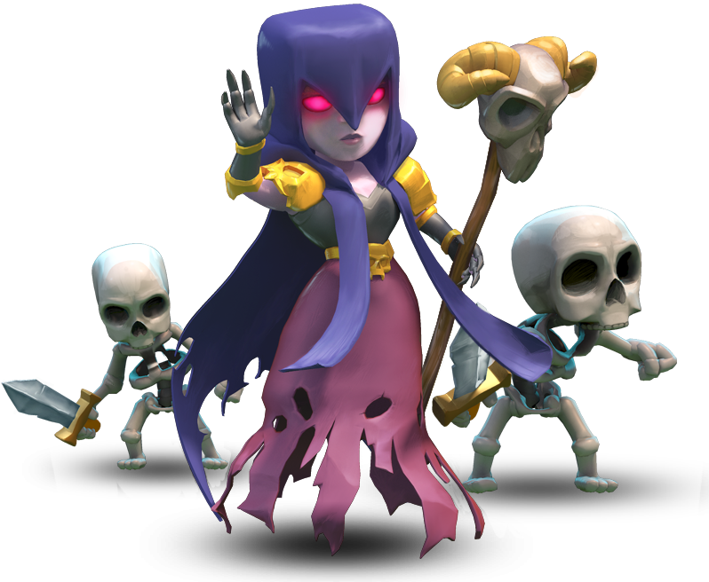 Clashof Clans Witchand Skeletons