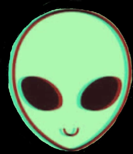 Classic Alien Head Illustration