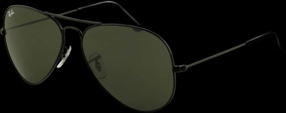 Classic Aviator Sunglasses Black Frame