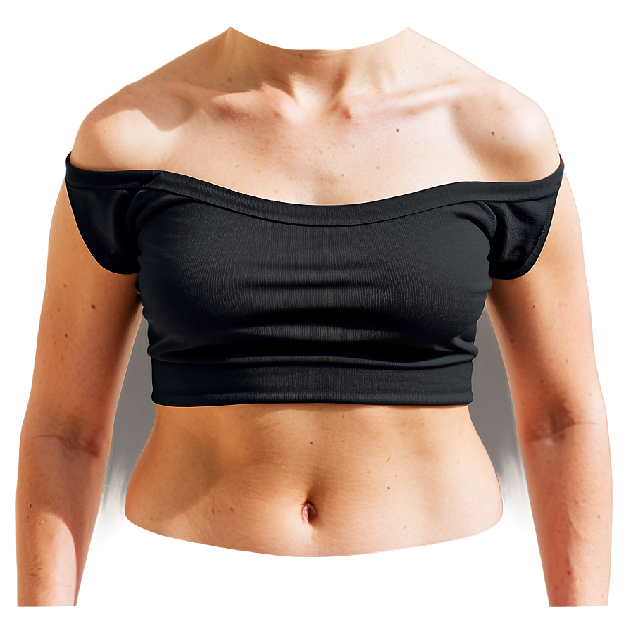 Classic Black Crop Top Png Sdu